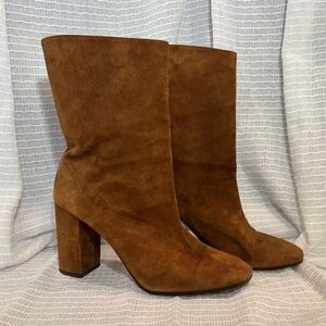 Aquazzura Brown Suede Women's tall shaft Boots- boogie bootie